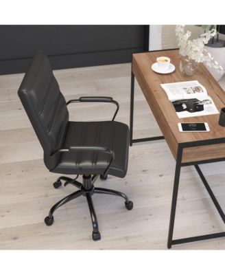 Milano Contemporary Mid-Back Home Office Chair With Padded Arms
