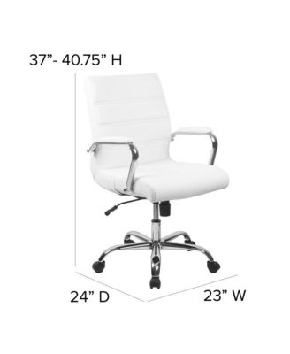 Milano Contemporary Mid-Back Home Office Chair With Padded Arms