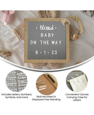 Bellamy 10" x 10" Wood Letter Board Set With Felt Facing