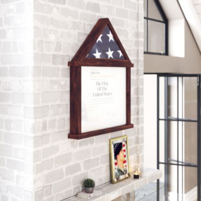 Hughes Flag Display Case With Certificate Holder