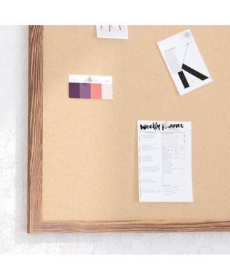 Cristal Cork Display Board With Wooden Frame And Push Pins