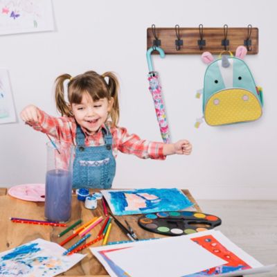 Rustic Coat Rack With Hooks -Wall Mount Coat Rack - Solid Pine Wood Entryway Hanger - Farmhouse Coat Rack For Kitchen, Bedroom