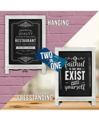 Hanging Or Tabletop Chalkboard With Legs/Wedding Table Sign/Kitchen Countertop Memo Board