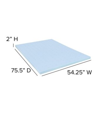 2 Inch Gel Infused Cool Touch CertiPUR-US Certified Memory Foam Topper - Full