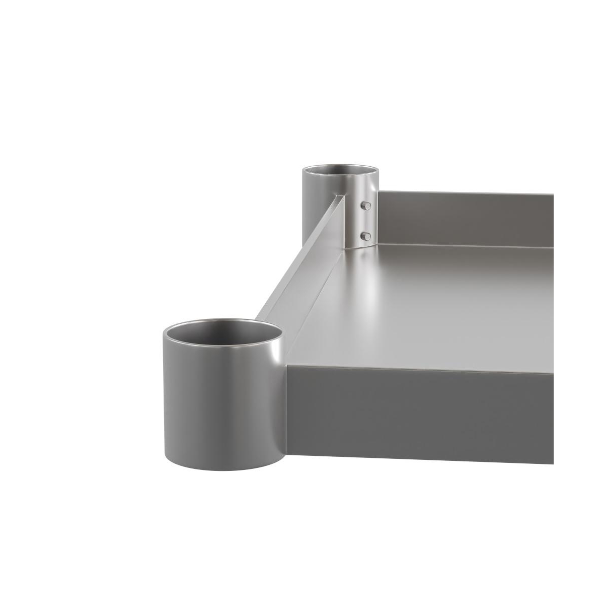Under Shelf For Kitchen Prep And Work Tables - Adjustable Galvanized Lower Shelf ForTables - Stainless steel