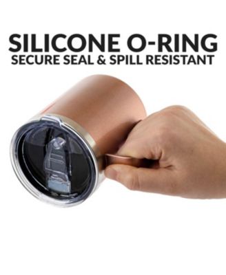 12 oz Insulated Coffee Mug with Lid - Stainless Steel Camping Mug Tumbler with Handle