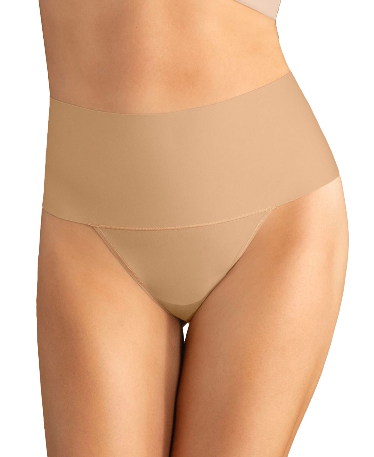 Leonisa High-tech High-waisted Sculpting Thong Shapewear 092046 In Neutral