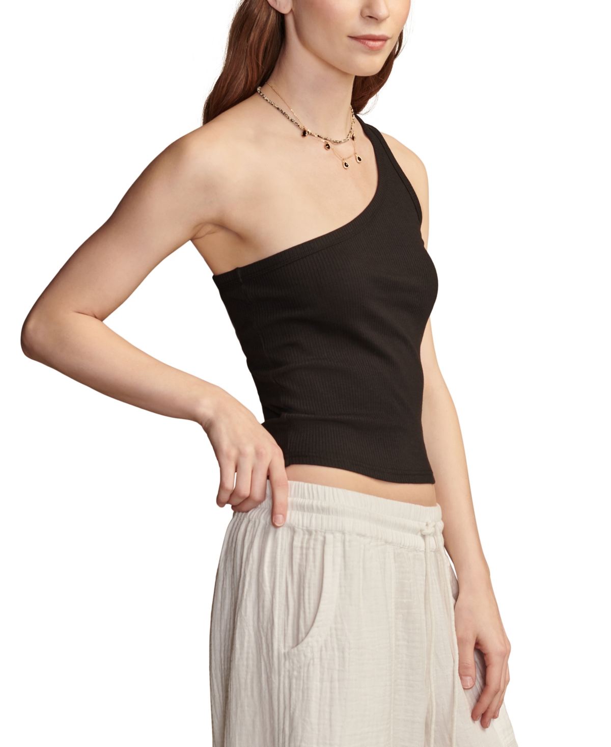 Shop Lucky Brand Off The Shoulder Top In Jet Black