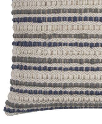 Striped Polyester Filled Decorative Pillow, 20" x 20"