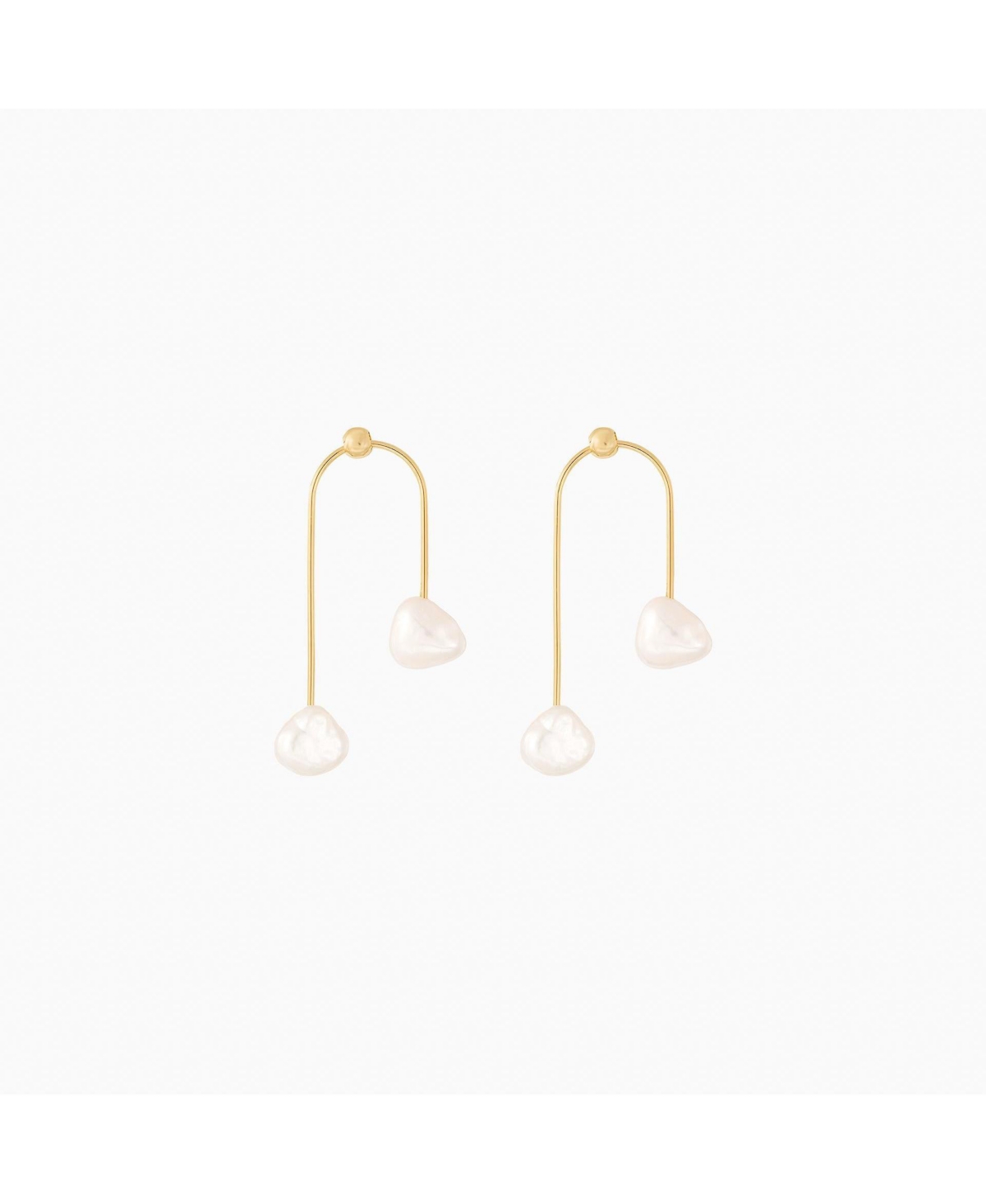 Mia Cultured Pearl Earrings - Gold