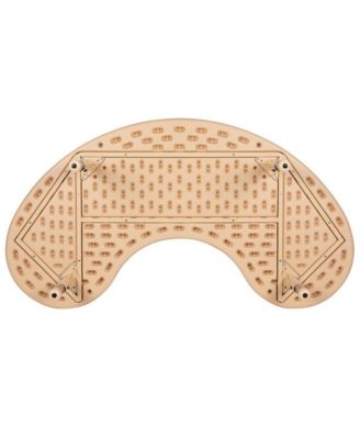 35"W X 65"L Half-Moon Plastic Height Adjustable Activity Table