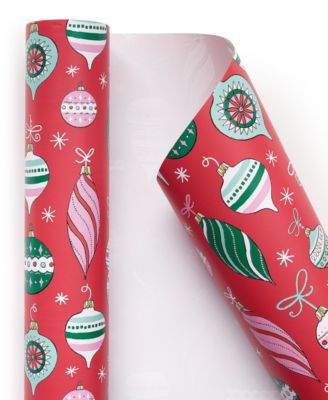 Holiday Lane - Red, Green & Blue Ornament Wrapping Paper