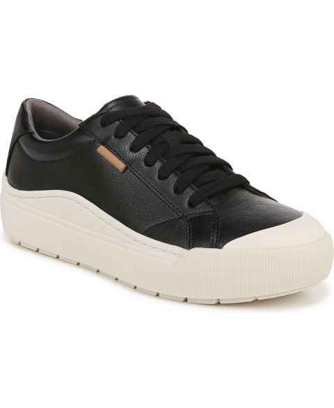 Женские кроссовки Dr. Scholl's Time Off Lace Up Platform, цвет: Чёрный / Молочный белая искусственная кожа