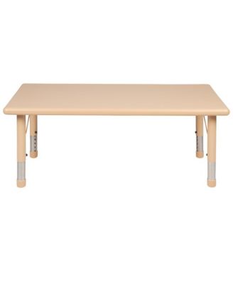 24"W X 48"L Rectangular Plastic Height Adjustable Activity Table