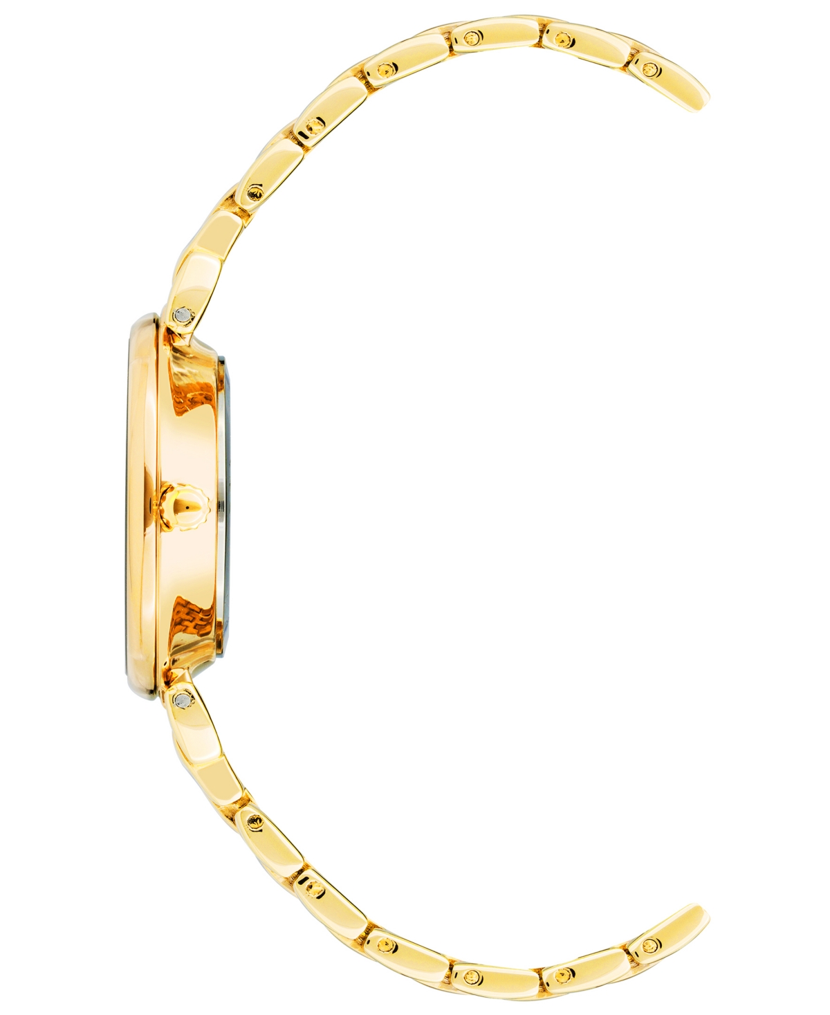 Anne Klein Women's Quartz Gold-tone Alloy Link Bracelet Watch, 30mm In Gold-tone