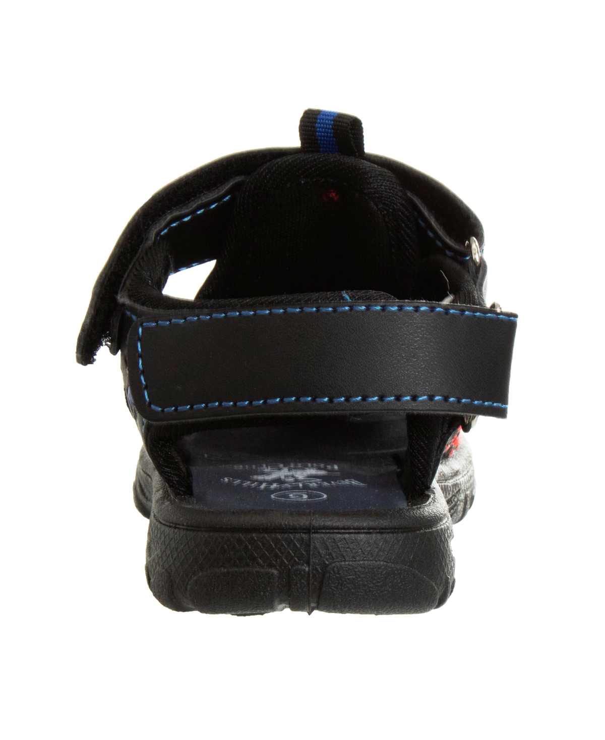 Beverly Hills Polo Club Little Kids Hook and Loop Sport Sandals -Red