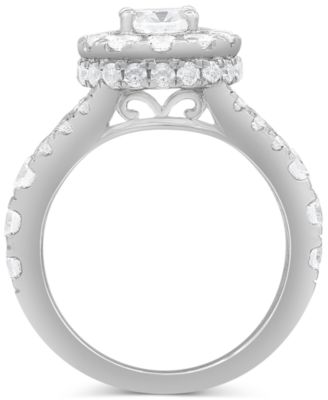 Diamond Oval Halo Bridal Set (4 ct. t.w.) in 14k White Gold