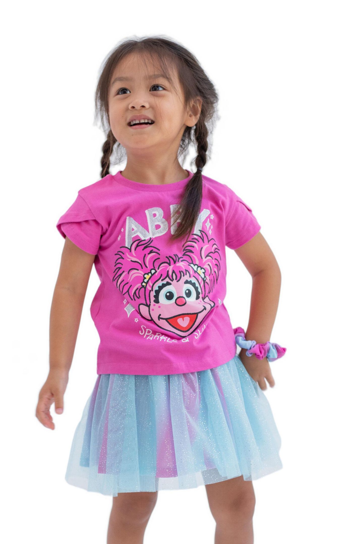 Комплект Sesame Street T-Shirt and Tutu Skirt Set для девочек-малышей, цвет: Розовый — фото 2