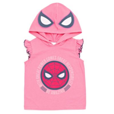 Toddler Girls SPIDERMAN Spidey and His Amazing Friends Cosplay Tank Top and Dolphin Active French Terry Shorts Outfit Set