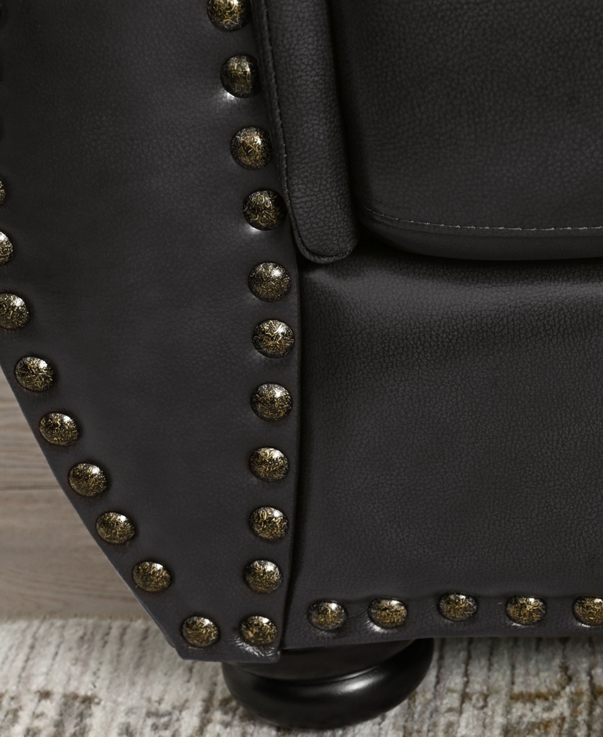 Abbyson Living Arther Leather Traditional Sofa