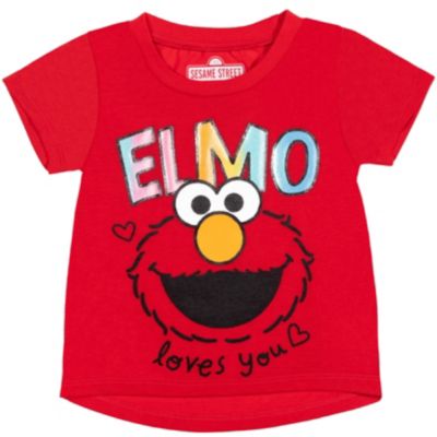 Baby Girls Elmo Abby Cadabby T-Shirt Tulle Skirt and Scrunchie 3 Piece Outfit Set to