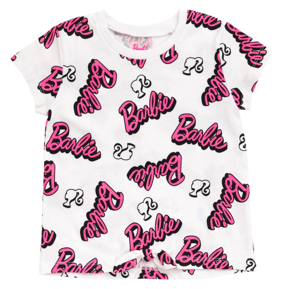 Barbie Toddler Girls T-Shirt and Dolphin Active Shorts Outfit Set/ Black -/ black
