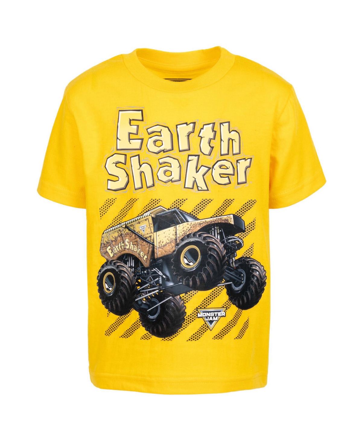Monster Jam Toddler Boys Earth Shaker Zombie Grave Digger 4 Pack Graphic T-ShirtsBlack/Yellow/Gray -black/yellow/gray
