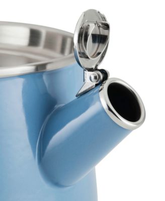 Enamel-on-Steel Induction Teakettle, 2 Quart
