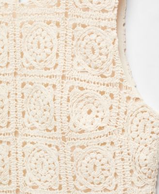 mango embroidered cotton dress Embroidered dress with puffed hem - Women