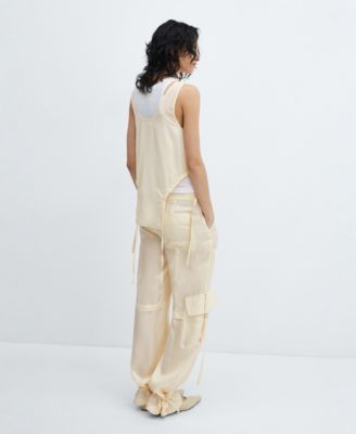 MANGO Women's Lyocell Cargo Trousers