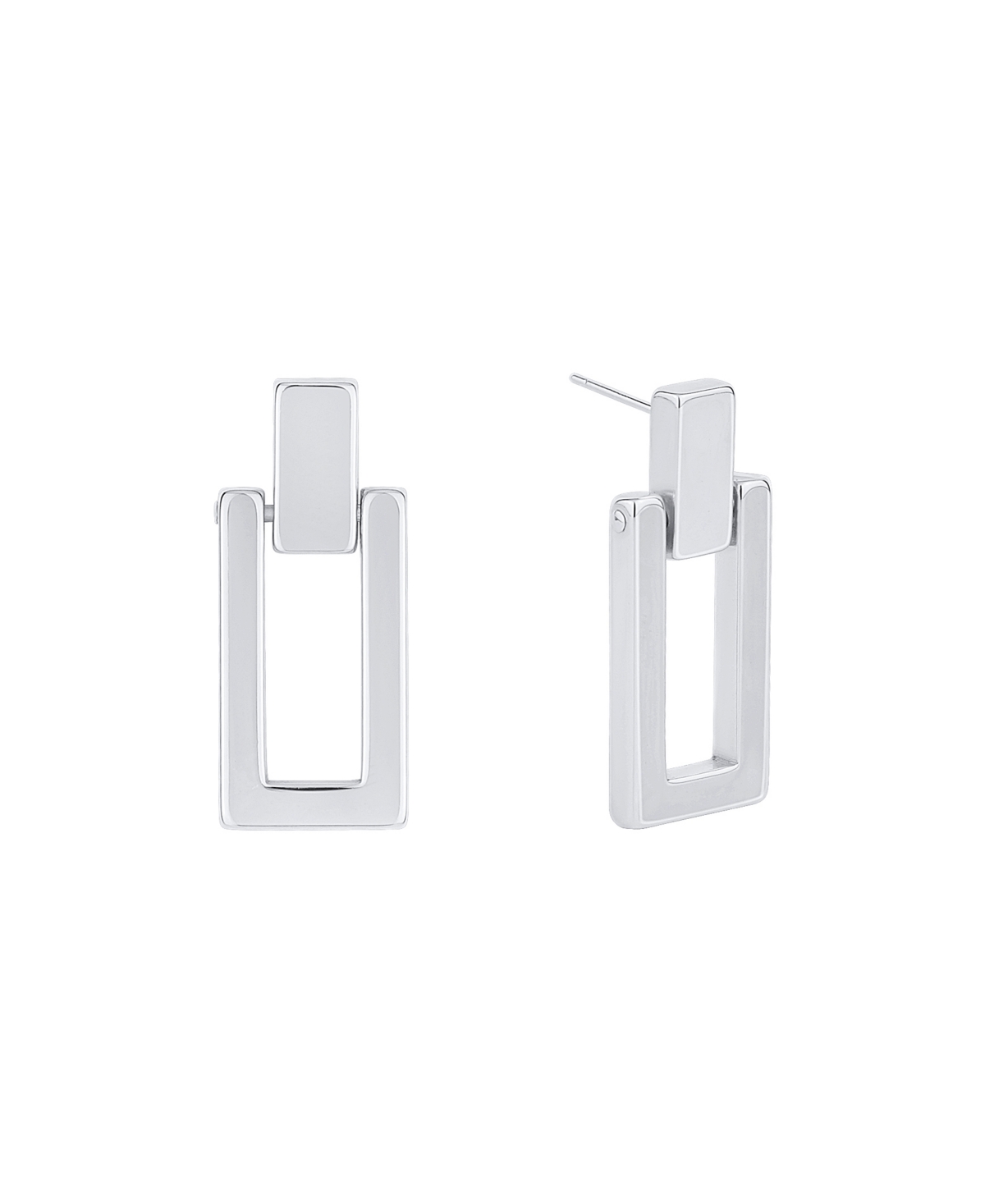 Shop And Now This 18k Gold Plated Or Silver Plated Rectangle Post Drop Earring