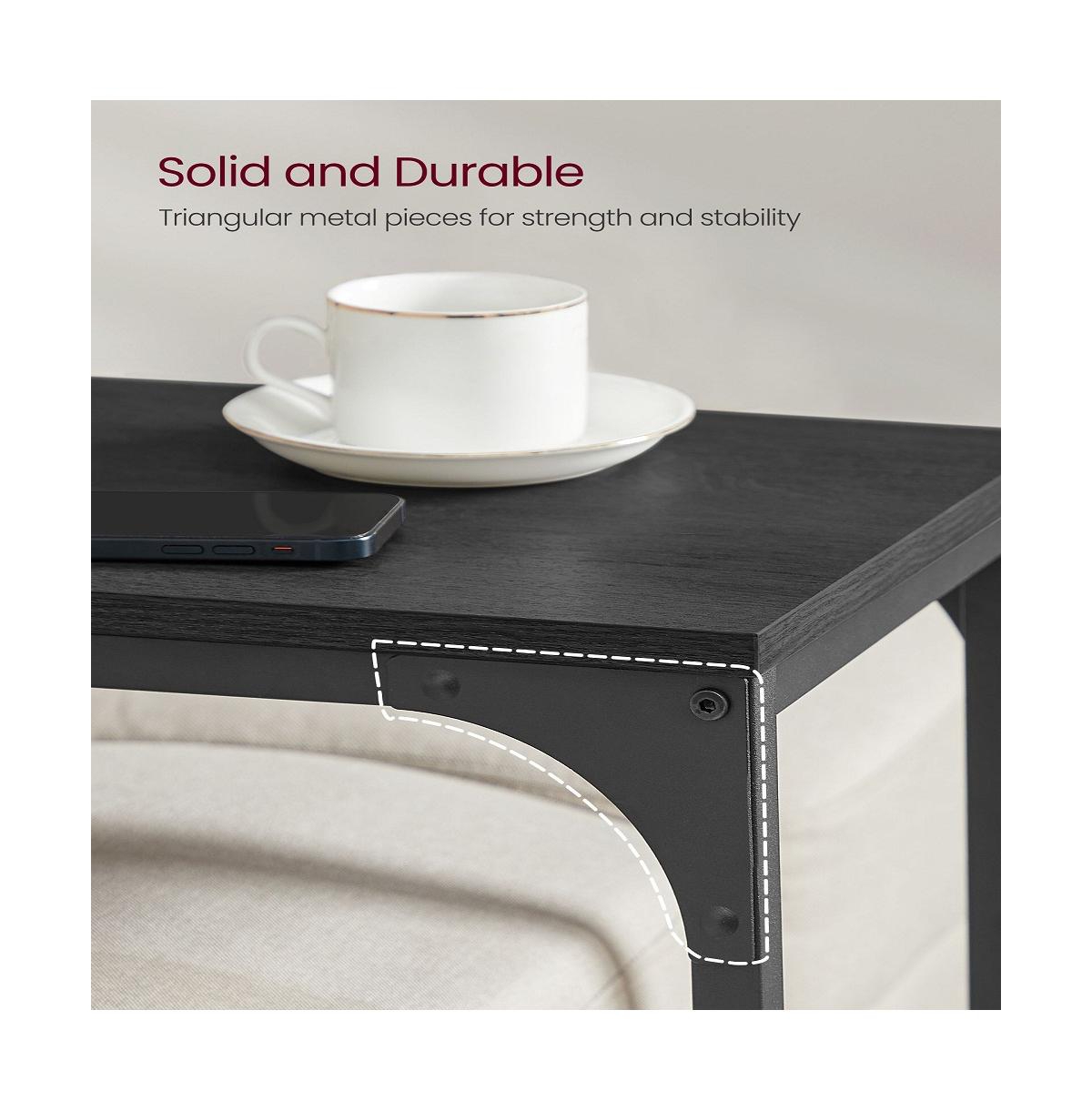 Slickblue Slim End Table, Sofa Side Table, C-shaped Snack Table, Tv Tray Table