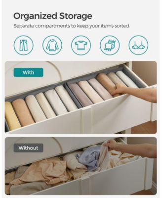 6-Grid Wardrobe Clothes Organizer for Neat and Space-Saving Storage