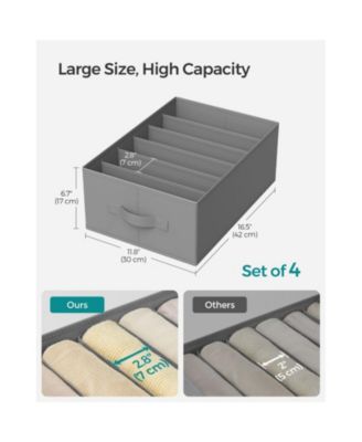 6-Grid Wardrobe Clothes Organizer for Neat and Space-Saving Storage