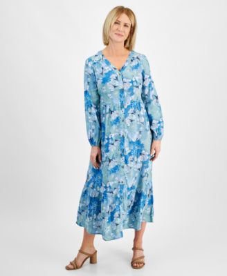 Style & Co - Women's Printed Tiered Maxi Dress