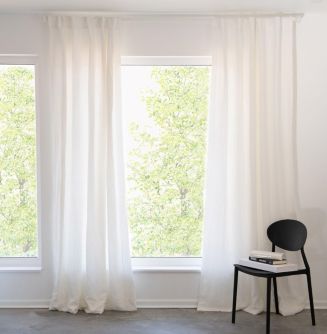 100% French Linen Window Curtain Set - Macy's