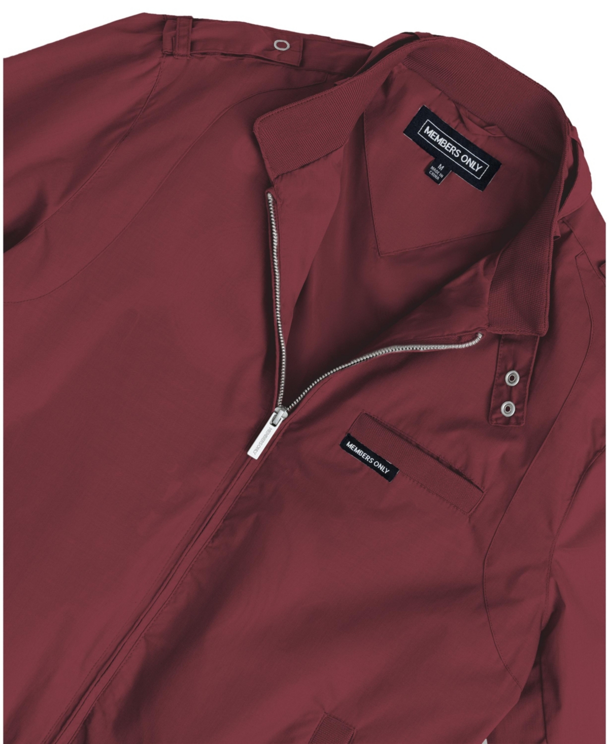 Maroon members only jacket top