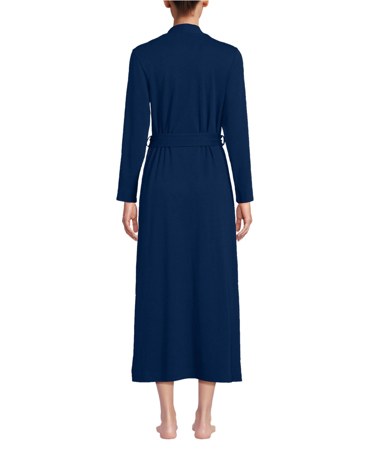 Lands' End Women's Cotton Long Sleeve Midcalf Robe