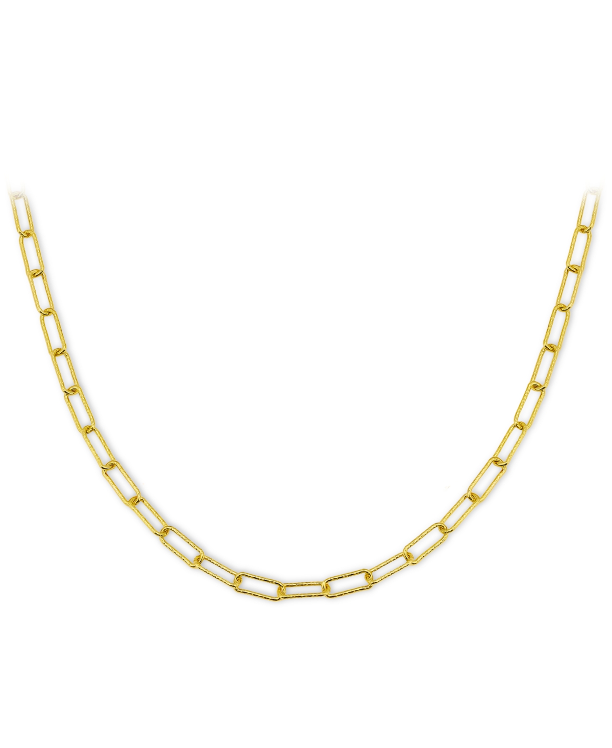 Giani Bernini Diamond-cut Paperclip Chain 18" In Sterling Silver Or 18k Gold-plated Sterling Silver; Created For M In Gold Over Silver