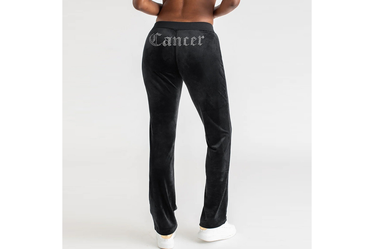 Women's Juicy Pant With Zodiac Bling - Liquorice cancer silver