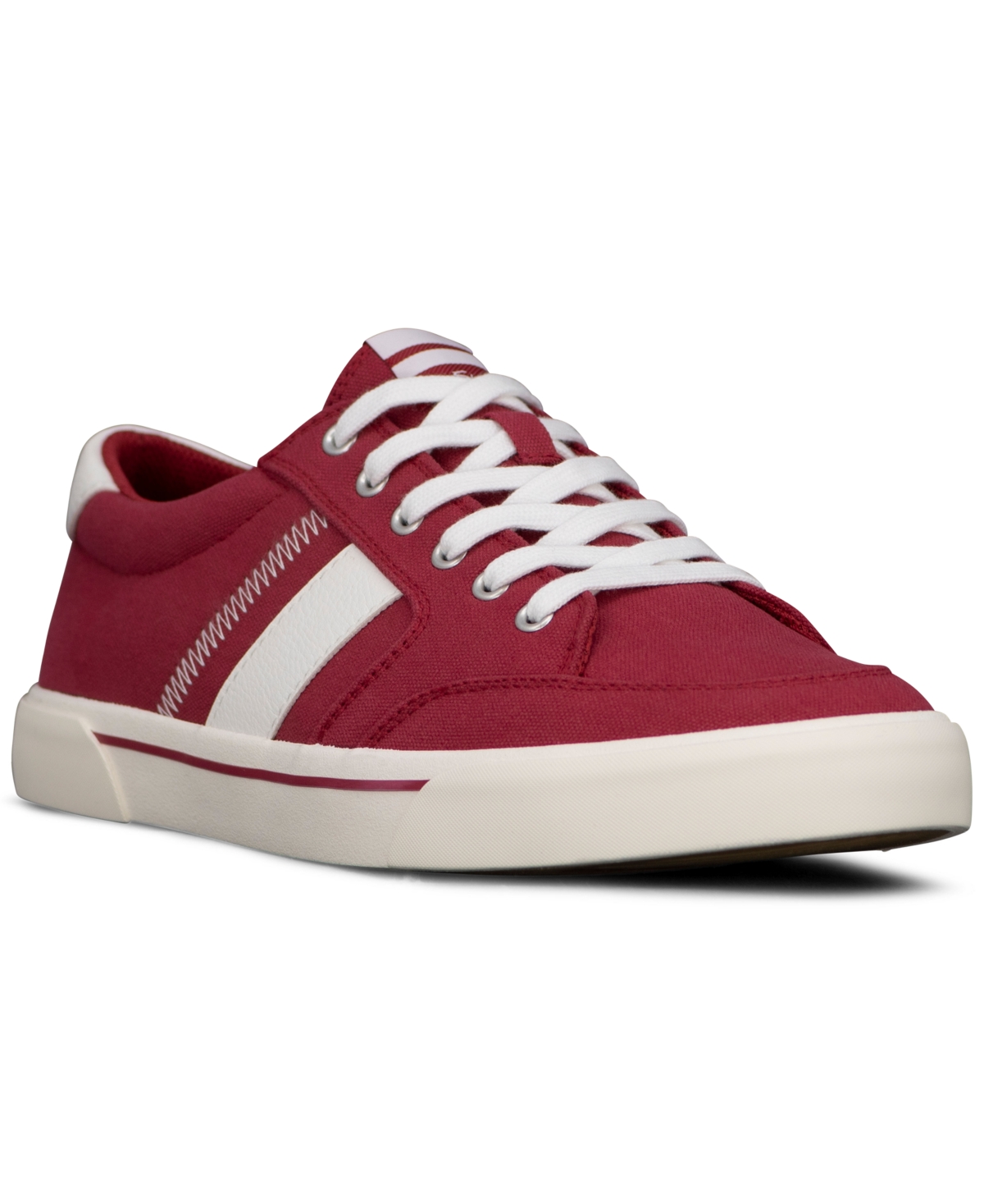 Shop Ben Sherman Men's Hawthorn Low Canvas Casual Sneakers From Finish Line In Red,white