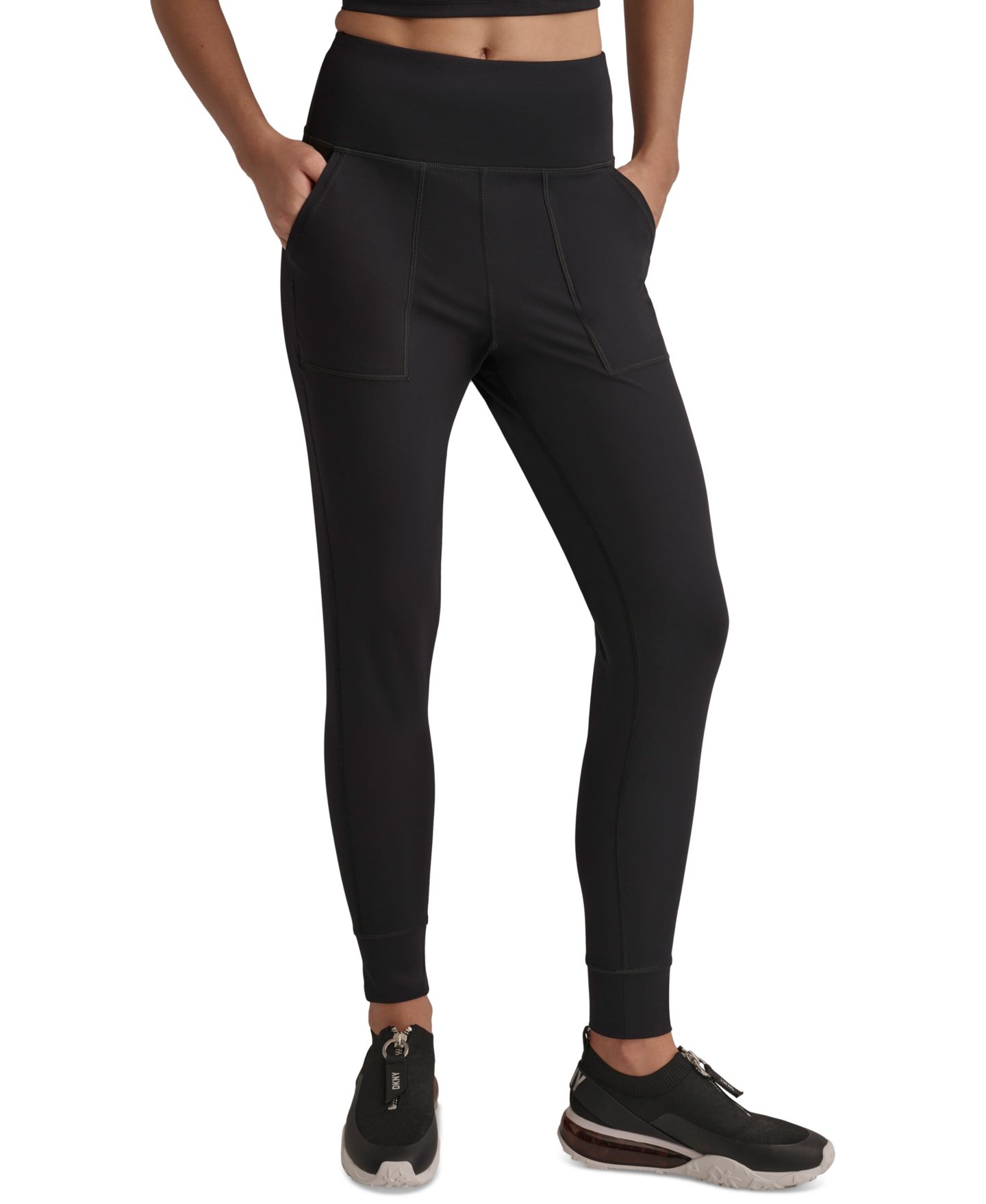 Женские брюки DKNY Sport Stretch Utility Jogger, цвет: Чёрный — фото 1