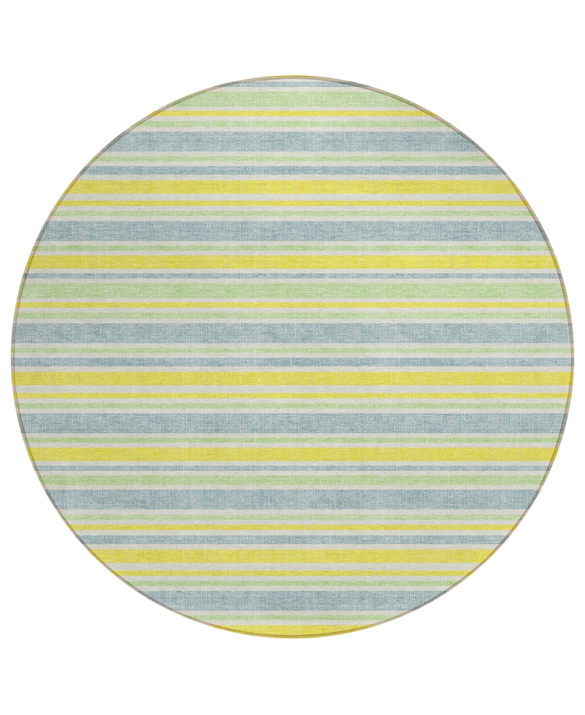 Addison Chantille Machine Washable Acn531 8'x8' Round Area Rug In Denim