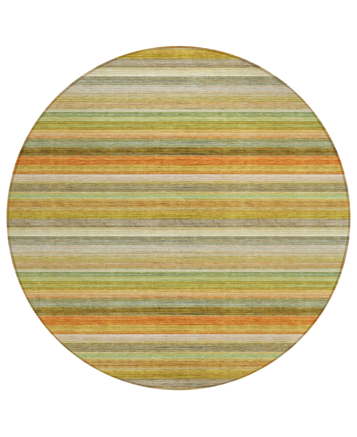 Addison Chantille Machine Washable Acn535 8'x8' Round Area Rug In Lime