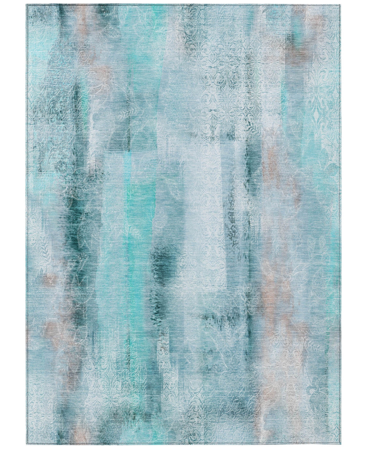 Addison Chantille Machine Washable Acn537 2'6x3'10 Area Rug In Ocean