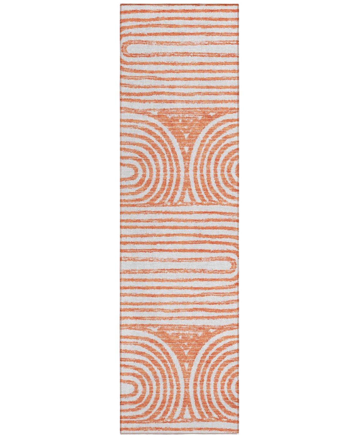 Addison Chantille Machine Washable Acn540 2'3x7'6 Runner Area Rug In Salmon