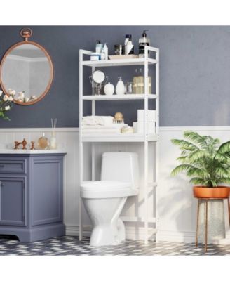 Wicker Over-the-toilet Storage, 3-tier Bathroom Organizer