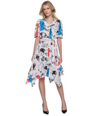 売れ筋商品|||カールラガーフェルド カットソー トップス レディース Women's Printed Bungee-Sleeve Top Teaberry Combo KARL LAGERFELD PARIS Women's Printed Bungee-Sleeve Shirt