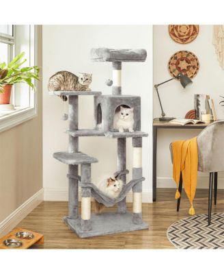 Cat Tree, Cat Tower, Cat Condo With Scratching Posts, Hammock, Plush Perch, Cat Activity Center