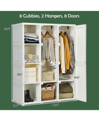 Foldable Closet Clothes Organizer with 12 Cubby Storage